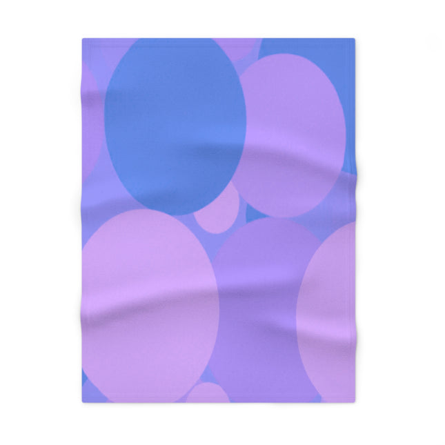 Pastel Purple Family Patches Soft Fleece Baby Blanket, 30" x 40"