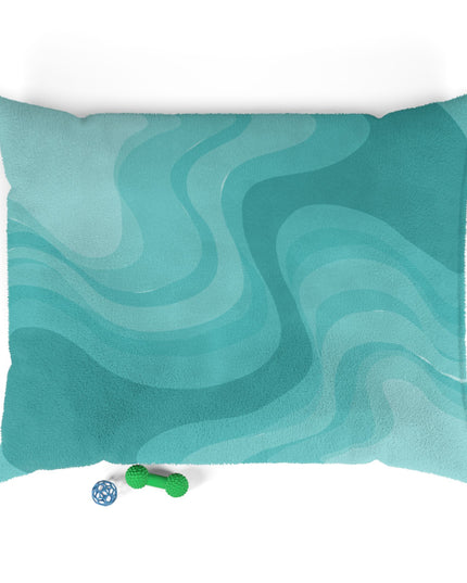 Tif Green Wavey 50" × 40" Pet Bed