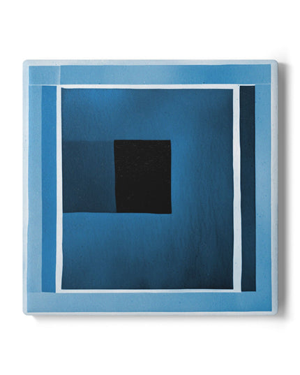 Blue Shadow 4" x 4" Square Ceramic Coaster