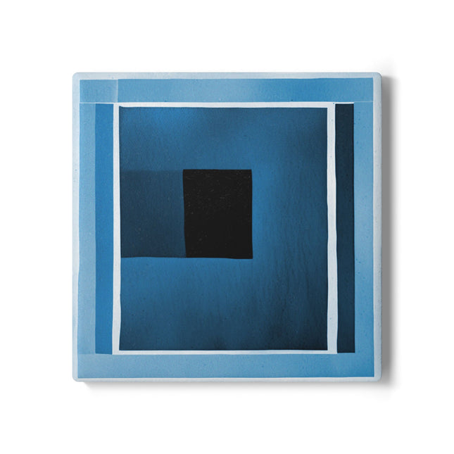 Blue Shadow 4" x 4" Square Ceramic Coaster