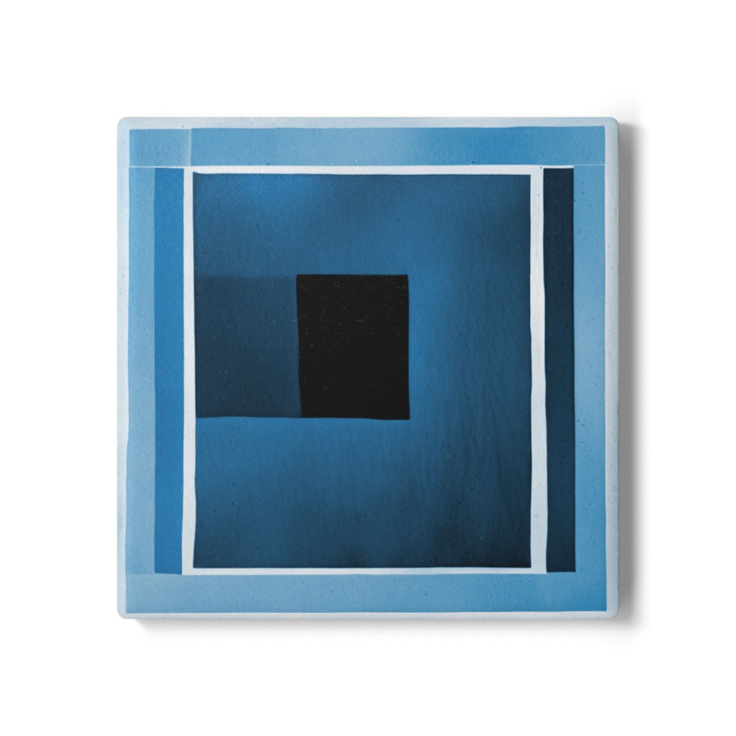 Blue Shadow 4" x 4" Square Ceramic Coaster