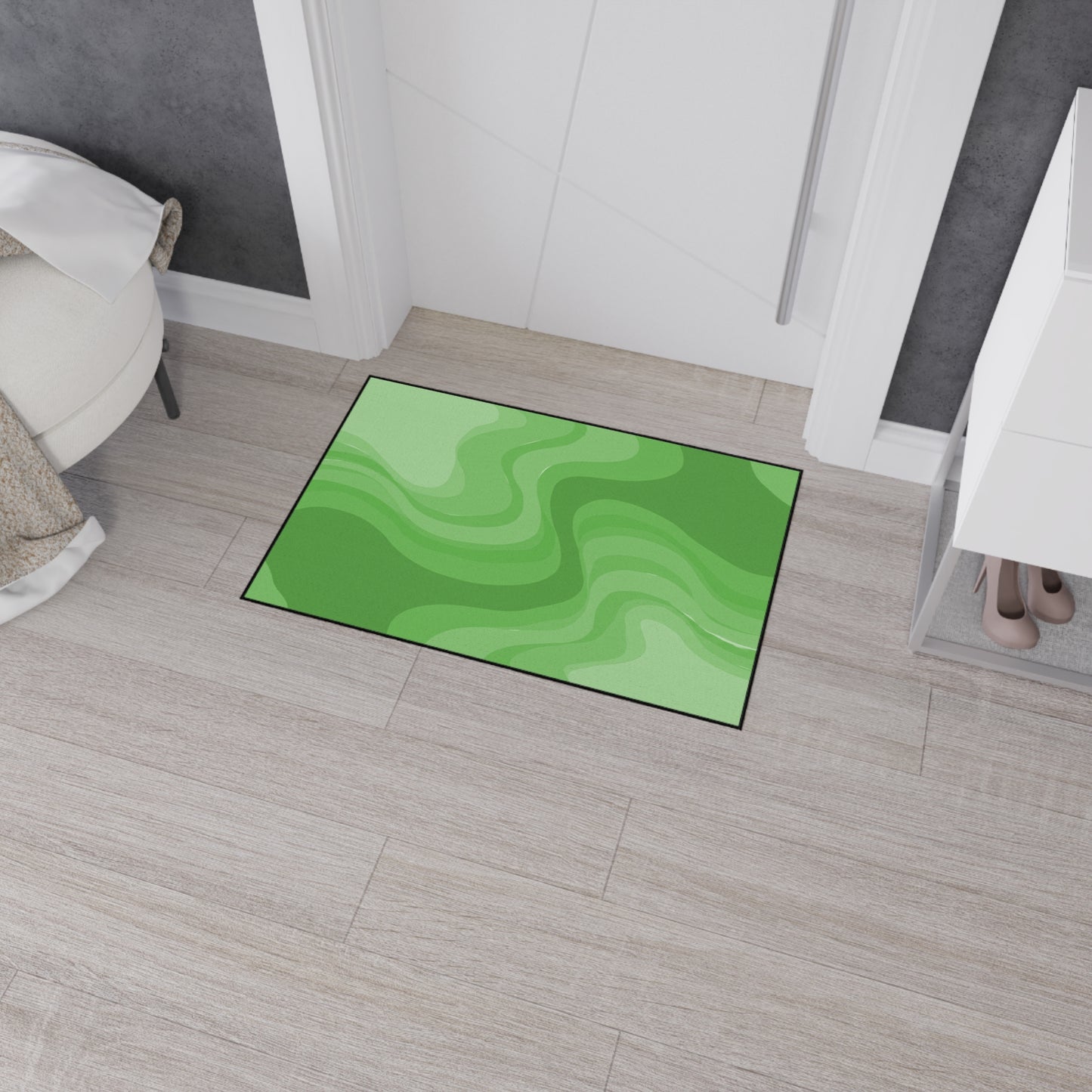 Greenie Meanie Wavey 24" x 36" Heavy Duty Floor Mat