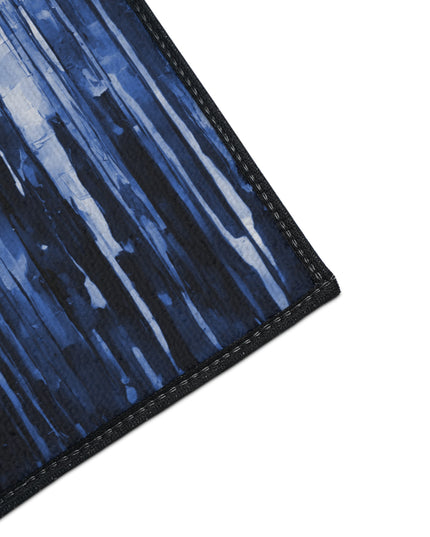 Striped Deep Blue 24" x 36" Heavy Duty Floor Mat