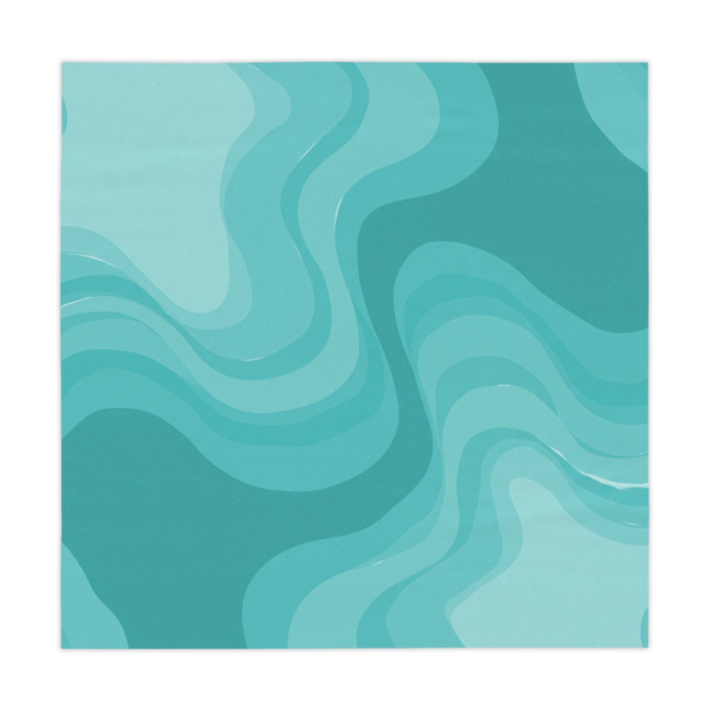 Tif Green Wavey Tablecloth, 55" x 55"