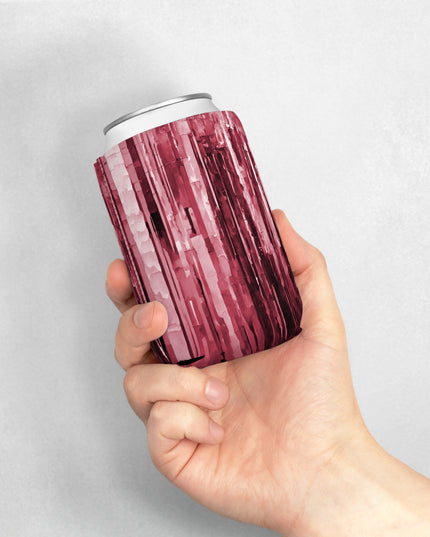 Striped Ruby 12 oz Can Cooler Sleeve