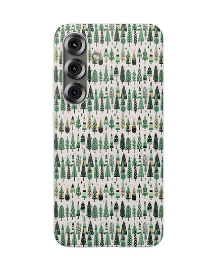 Mini Vintage Green Trees Samsung Galaxy S25 Flexi Case