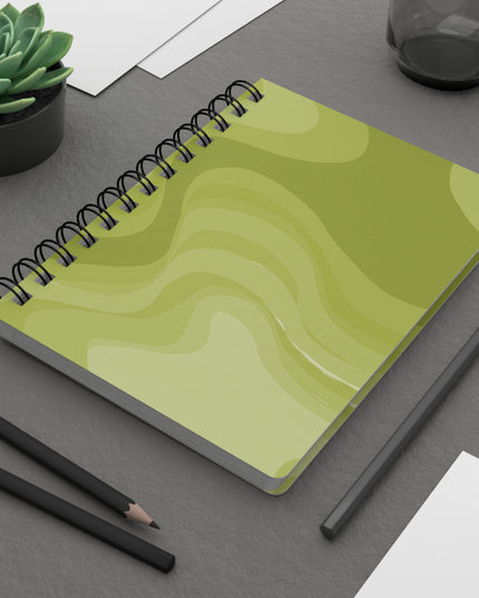 Lemon Wavey Spiral Bound Journal, 5" x 7" 150 pages