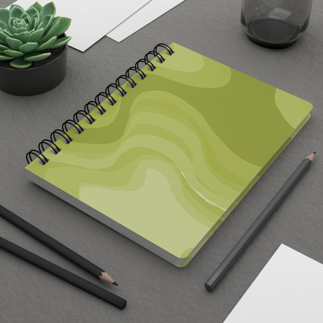 Lemon Wavey Spiral Bound Journal, 5" x 7" 150 pages