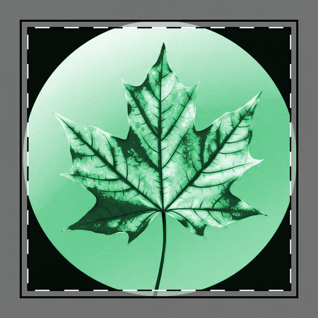 Mint Green Maple Leaf Poly Twill Napkin, 10" x 10"