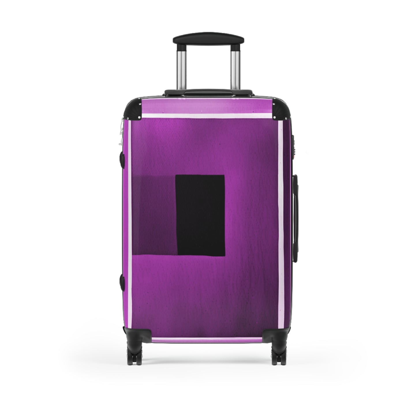 Magenta Shadow Medium Suitcase with built in lock, 4 double-wheels, telescopic handle, and ABS back hard-shell