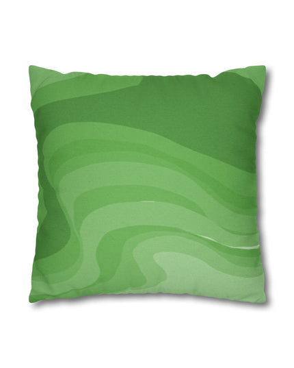 Greenie Meanie Wavey Spun Polyester Square Pillowcase, 14" x 14"