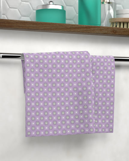 Lavender Star-crossed Bodies Face Towel, 13" x 13"