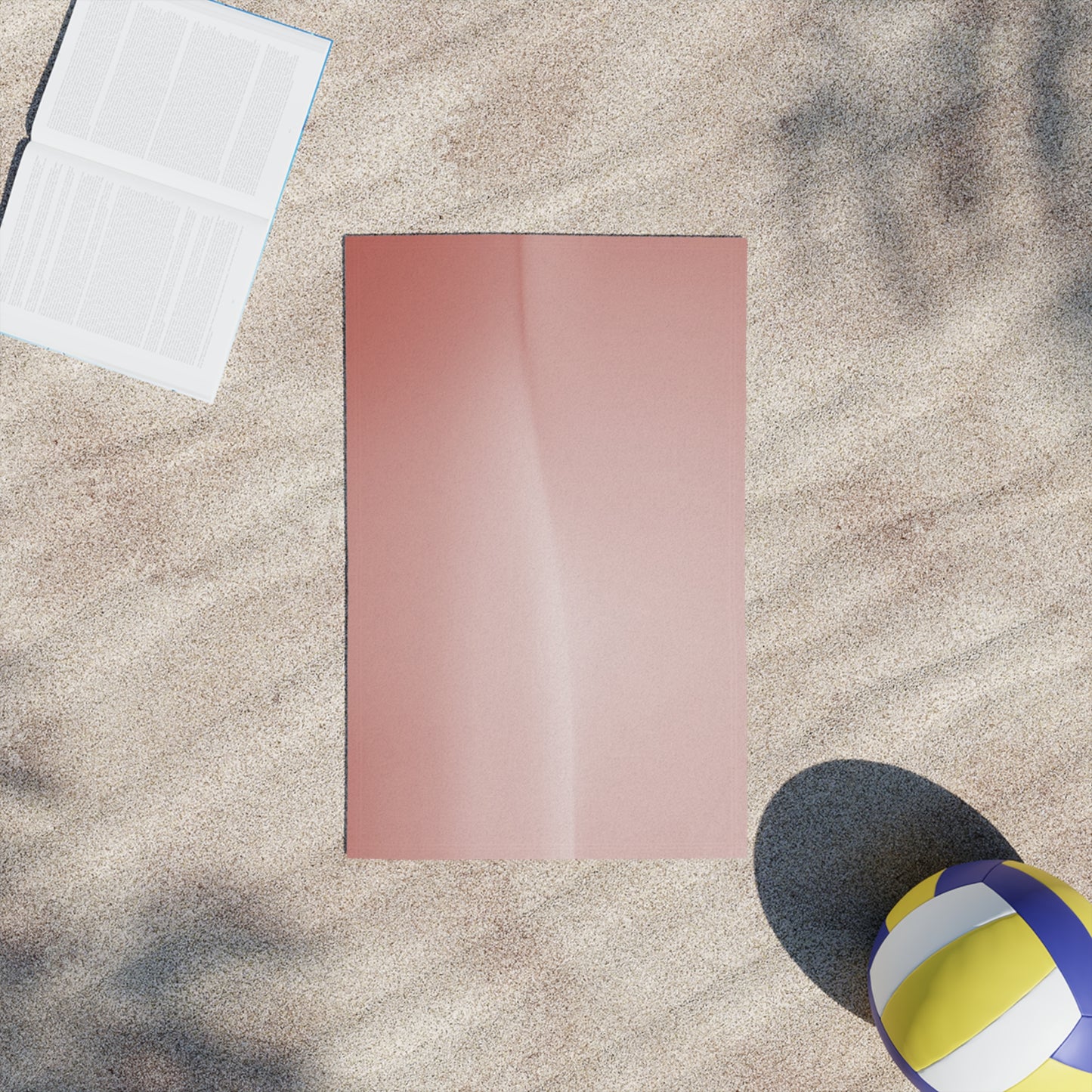 Rose Red Fade Beach Towel, 18" x 27"