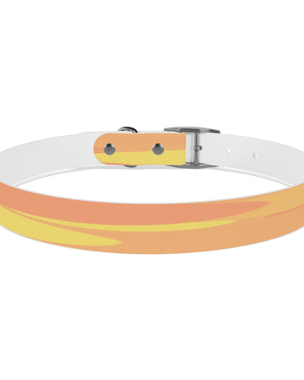 Pastel Bright Oranges Patches Extra Large Dog Collar