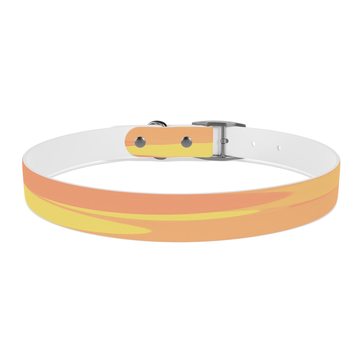 Pastel Bright Oranges Patches Extra Large Dog Collar
