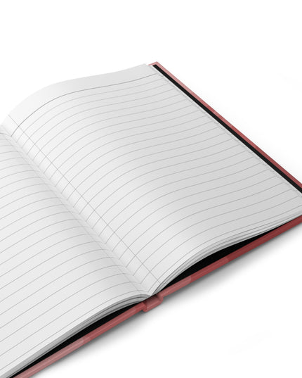 Power Red Wavey 5.75" x 8" Hardcover Journal Matte with 150 lined pages