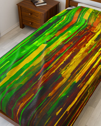 Striped Beta Velveteen Plush Blanket, 60" x 80"