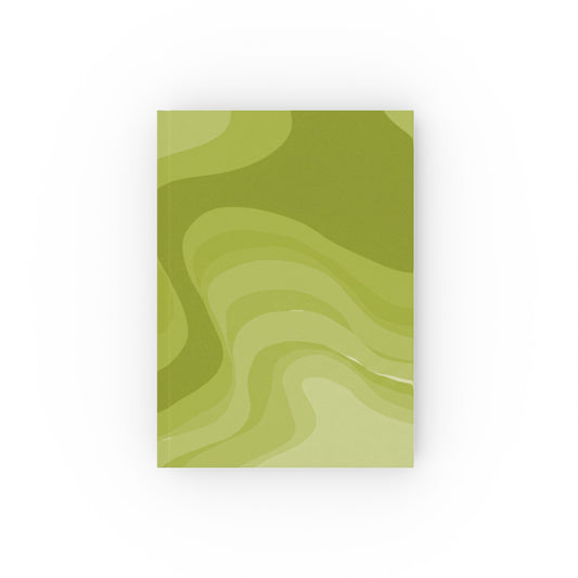 Lemon Wavey 5.2" x 7.4" Hard Backed Journal with 128 blank pages