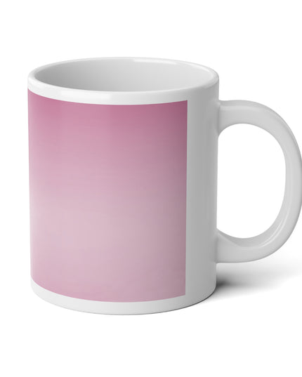 Pink Blush Fade 20 oz White Glossy Jumbo Mug