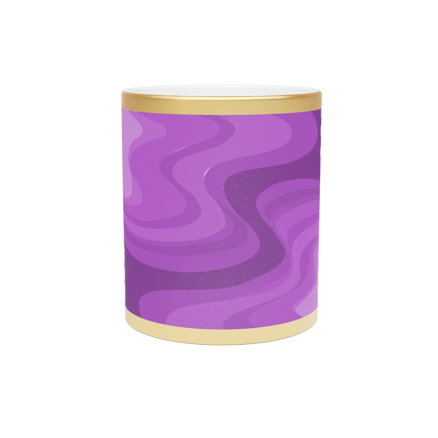Wavey Purple Wavey 11 oz Metallic Mug (Silver\Gold)