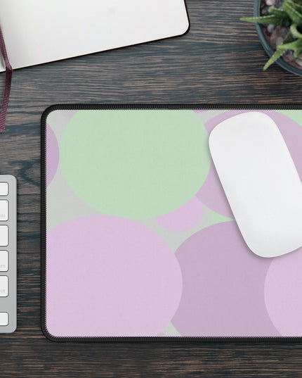 Pastel Lavender Purple and Soft Green Patches 9" x 7" Gaming Mouse Pad