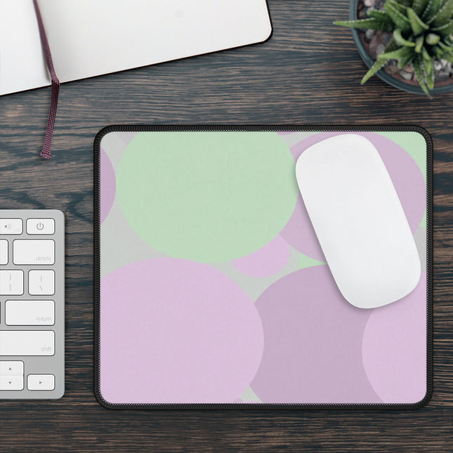 Pastel Lavender Purple and Soft Green Patches 9" x 7" Gaming Mouse Pad