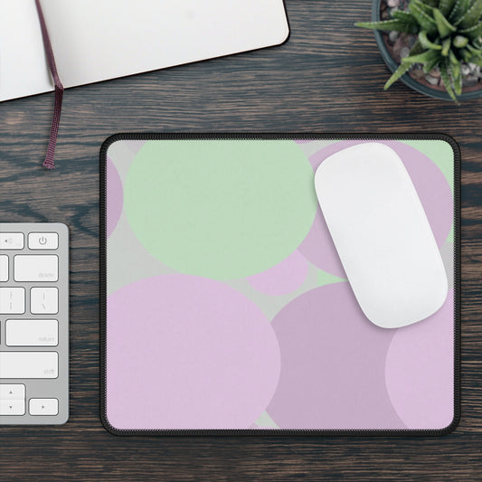 Pastel Lavender Purple and Soft Green Patches 9" x 7" Gaming Mouse Pad