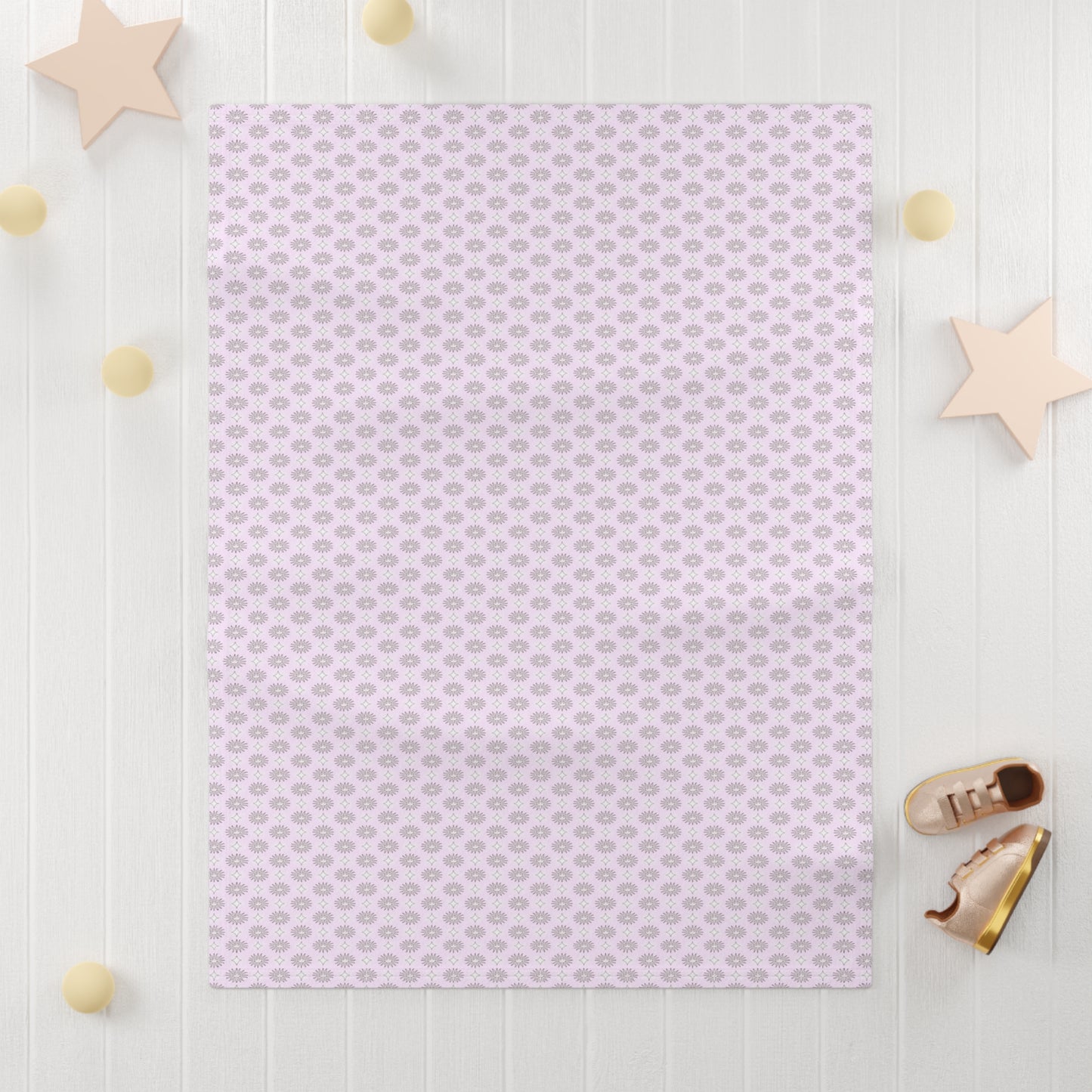 Pink Mornings Star-crossed Bodies Soft Fleece Baby Blanket, 30" x 40"