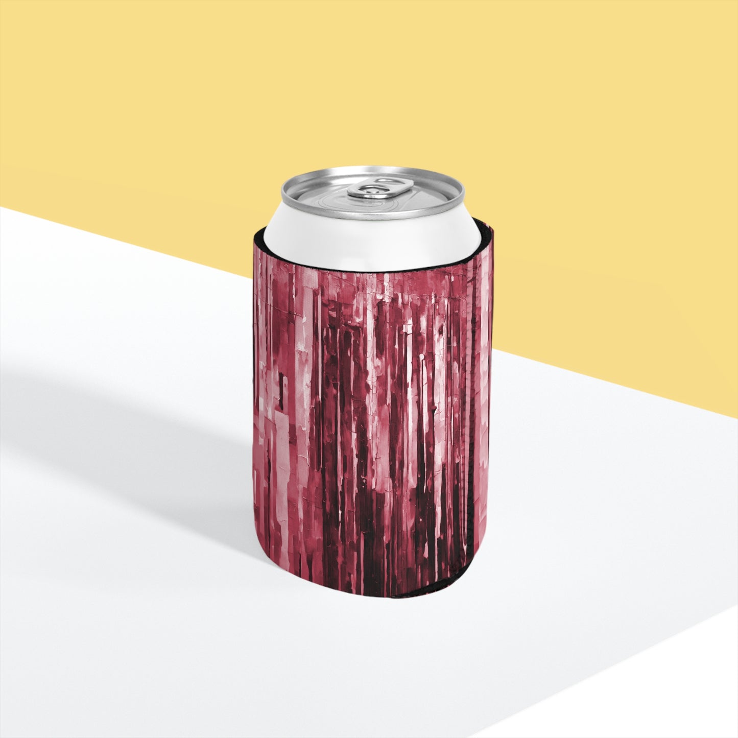 Striped Ruby 12 oz Can Cooler Sleeve