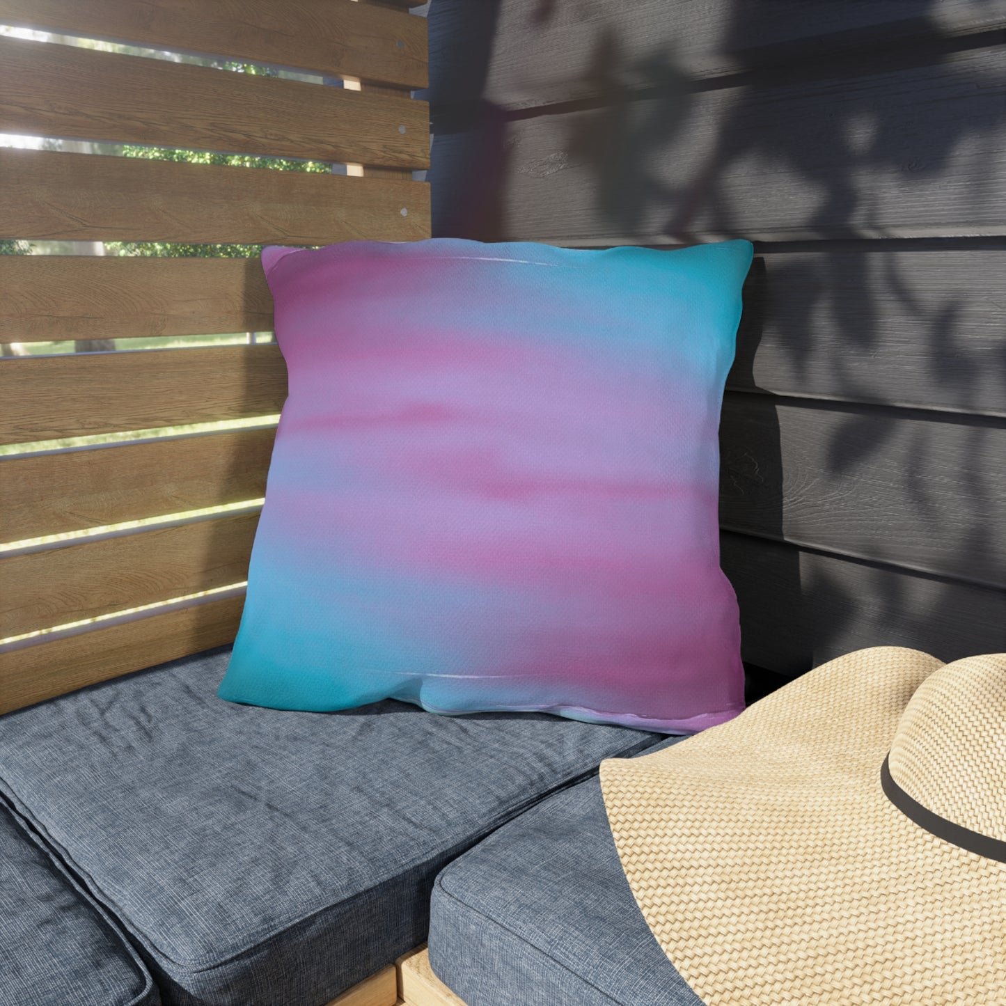Wine Sea Blue Fog 18" x 18" Outdoor Pillow