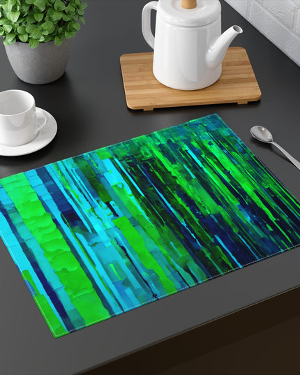 Striped Blue Green Placemat, 1 pc