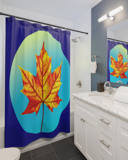 Alpha Maple Leaf Shower Curtains, 71" x 74"