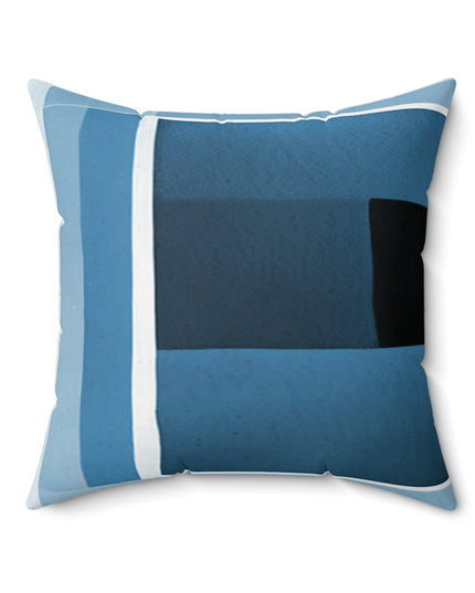 Blue Shadow 20" x 20" Faux Suede Square Pillow