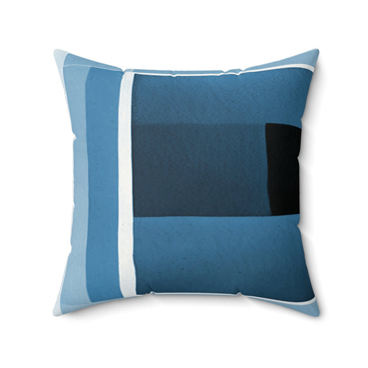 Blue Shadow 20" x 20" Faux Suede Square Pillow