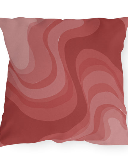 Power Red Wavey 20" x 20" Outdoor Pillow