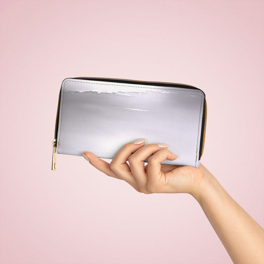 Sephia Sea Dark Fog Elegant Abstract Zipper Wallet - Stylish & Functional Accessory for Everyday Use