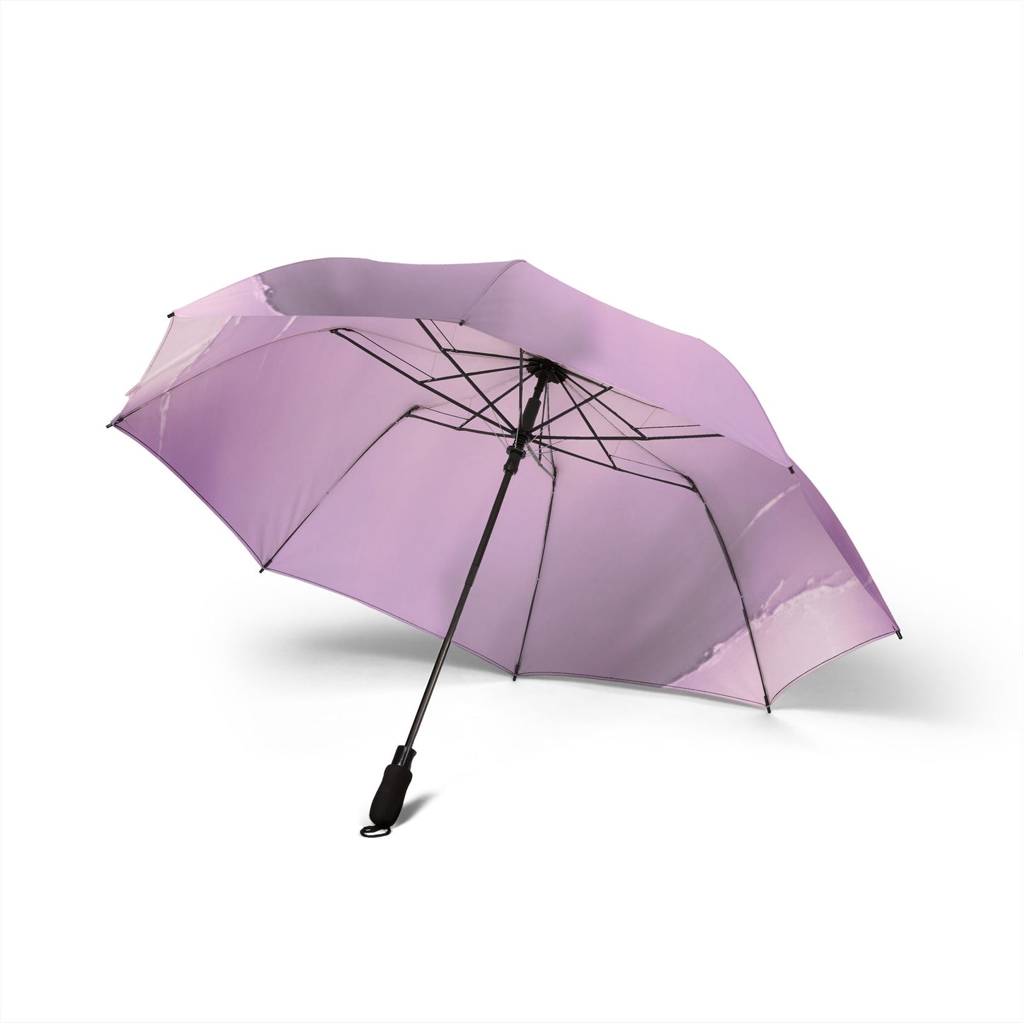 Dark Pink Sea Amethyst Fog Foldable Umbrella - Compact & Chic