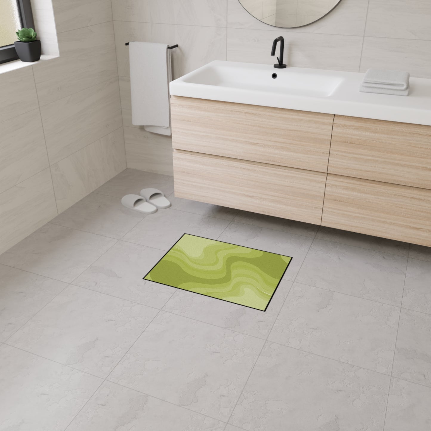 Lemon Wavey 18" x 24" Heavy Duty Floor Mat