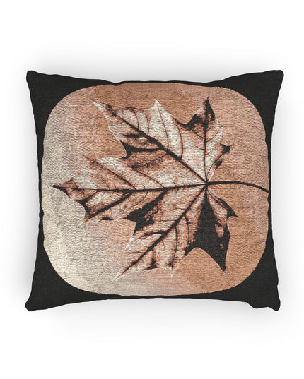 Soft Maple Leaf Woven Pillow, 17" x 18"