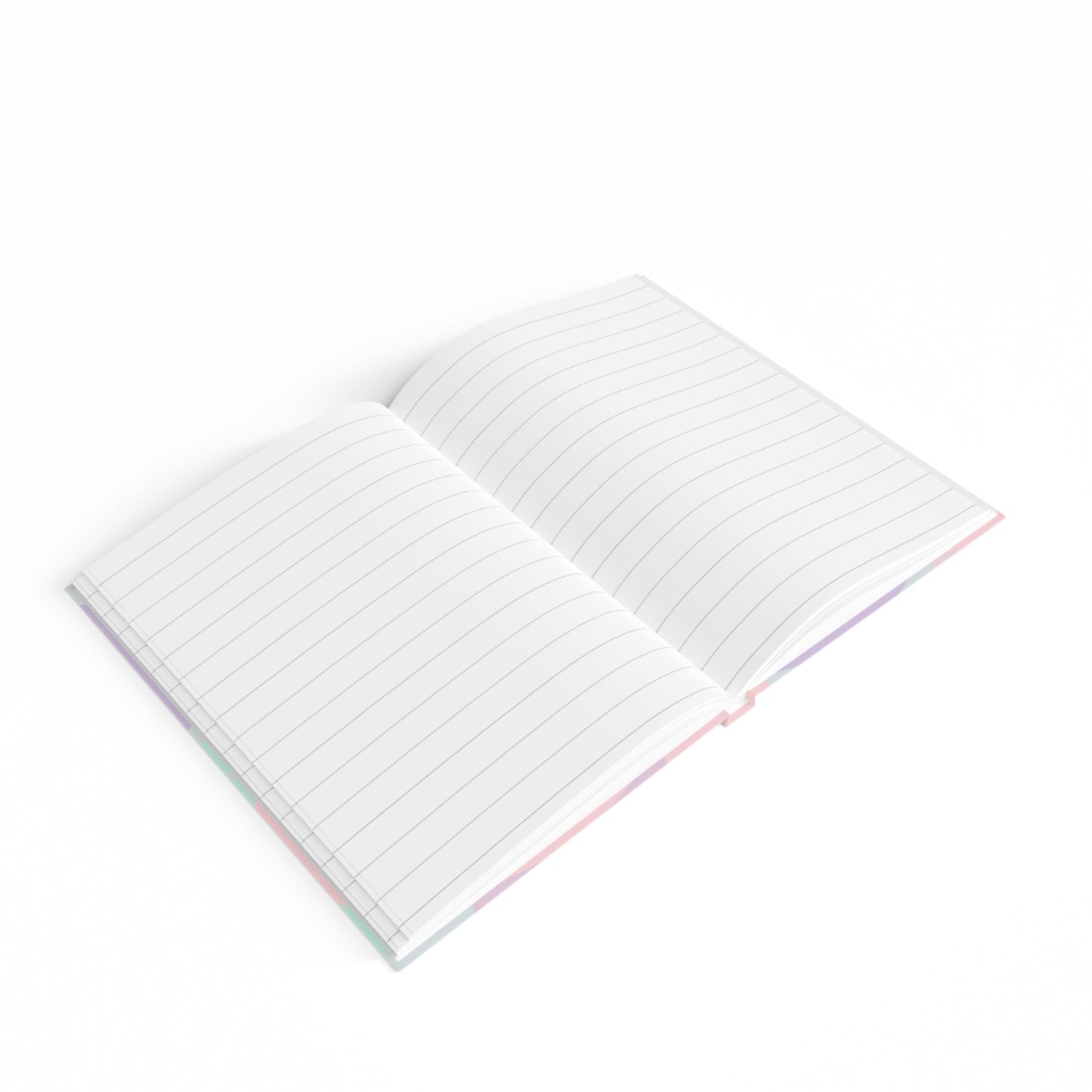 Pastel Peach and Soft Green Patches 5" x 7" Journal - 128 Ruled Line pages