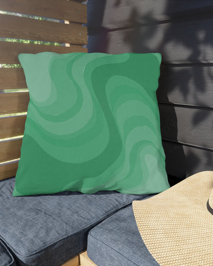 Mint Green Wavey 20" x 20" Outdoor Pillow