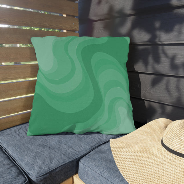 Mint Green Wavey 20" x 20" Outdoor Pillow