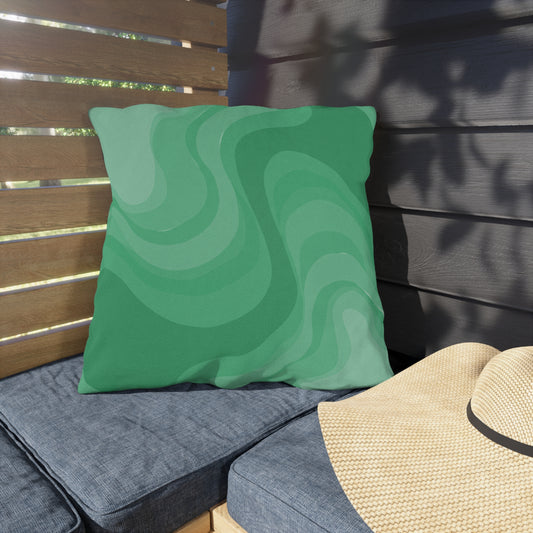Mint Green Wavey 20" x 20" Outdoor Pillow