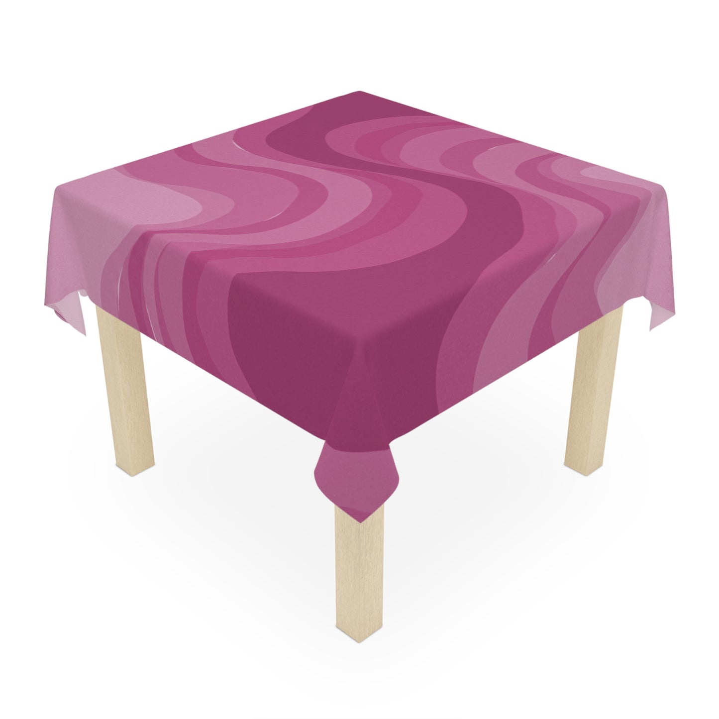 Pinky Mauve Wavey Tablecloth, 55" x 55"
