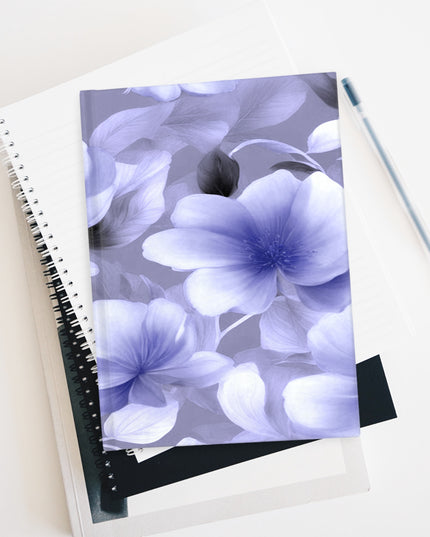 Indigo Blossom Floral Bunch Journal - 128 Blank pages, 5" x 7"