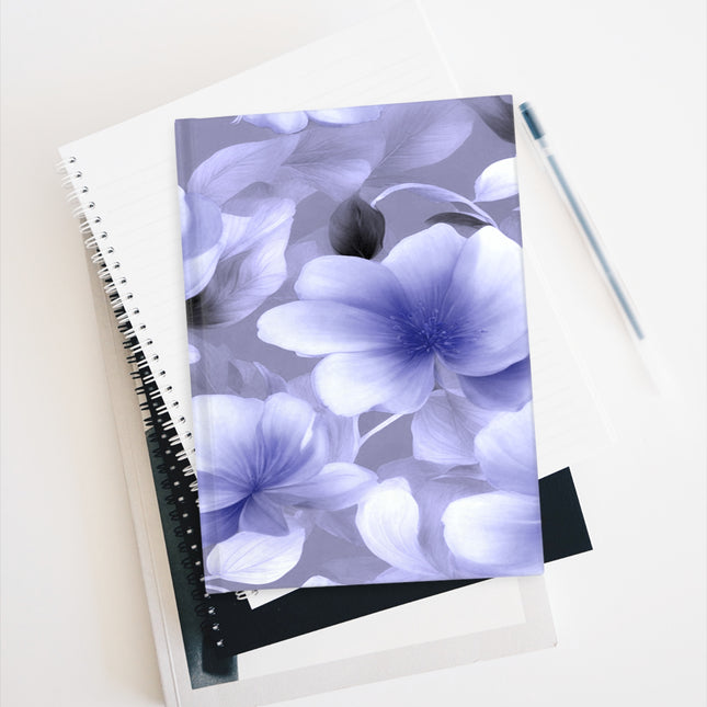 Indigo Blossom Floral Bunch Journal - 128 Blank pages, 5" x 7"