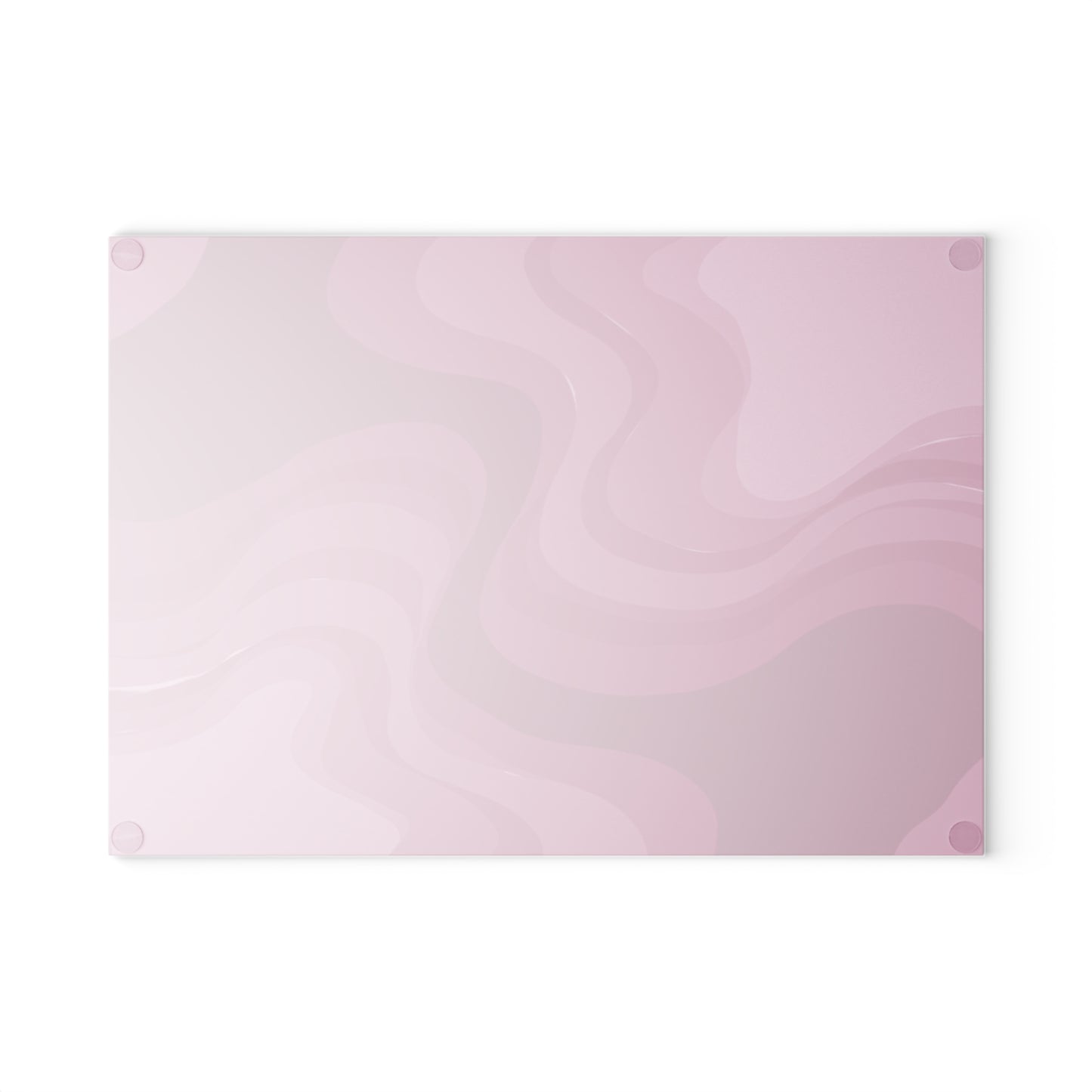 Pinky Mauve Wavey 8" x 11" Glass Cutting Board
