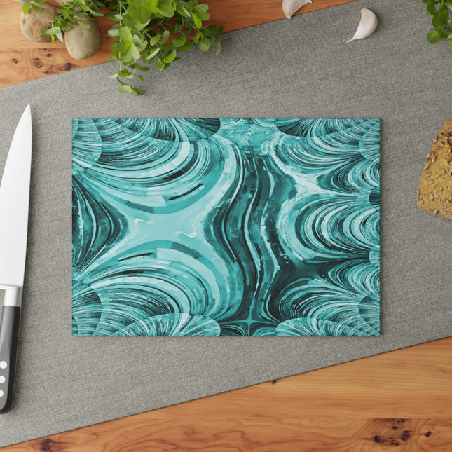Uzi Spiral Tif 8" x 11" Glass Cutting Board