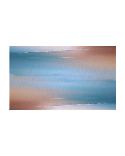 Blue Sea Peach Fog Outdoor Rug, 36" x 60"