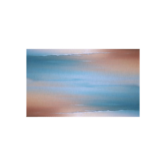 Blue Sea Peach Fog Outdoor Rug, 36" x 60"